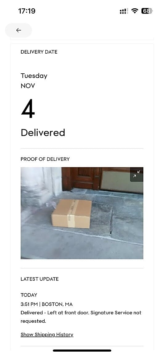 Image submitted with report