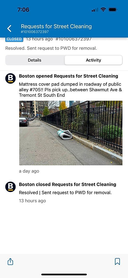 Image submitted with report