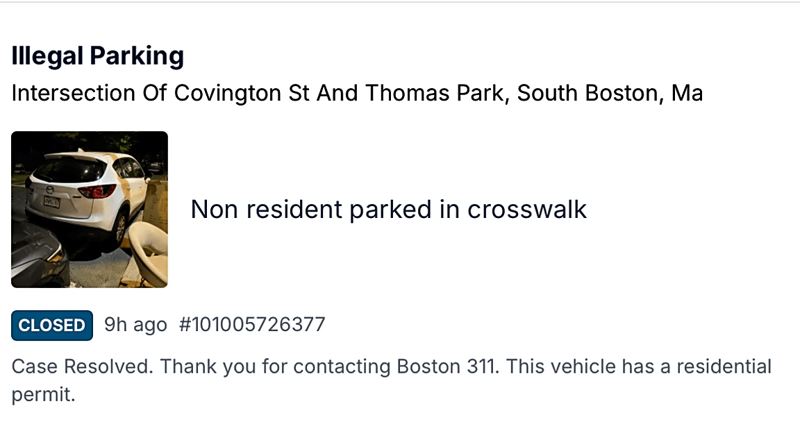 Image submitted with report