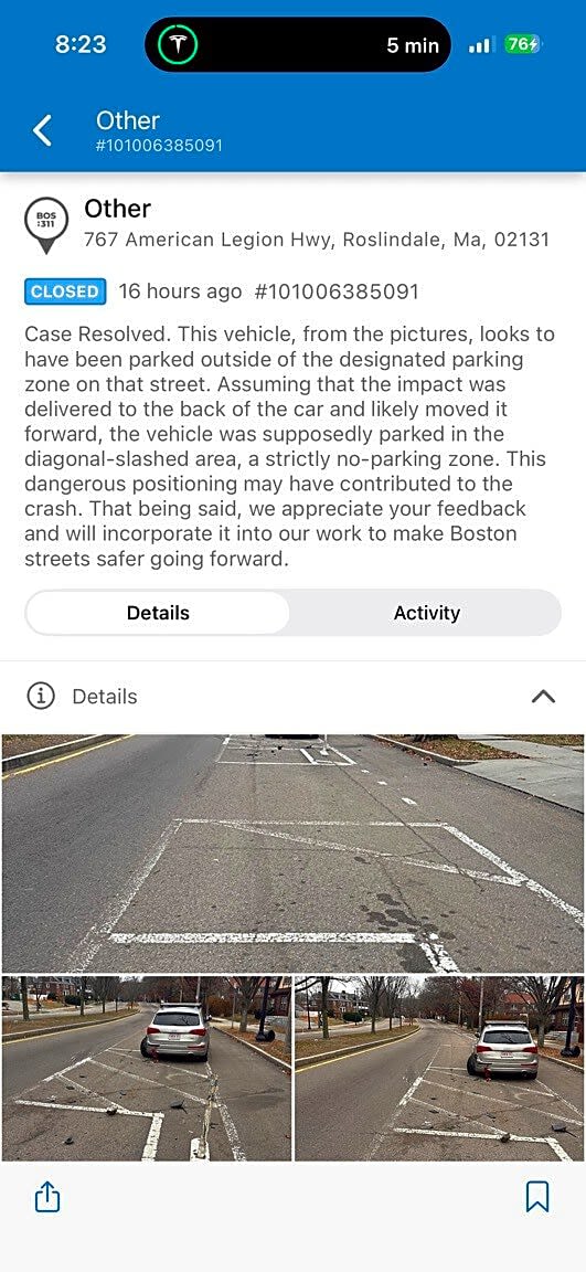 Image submitted with report