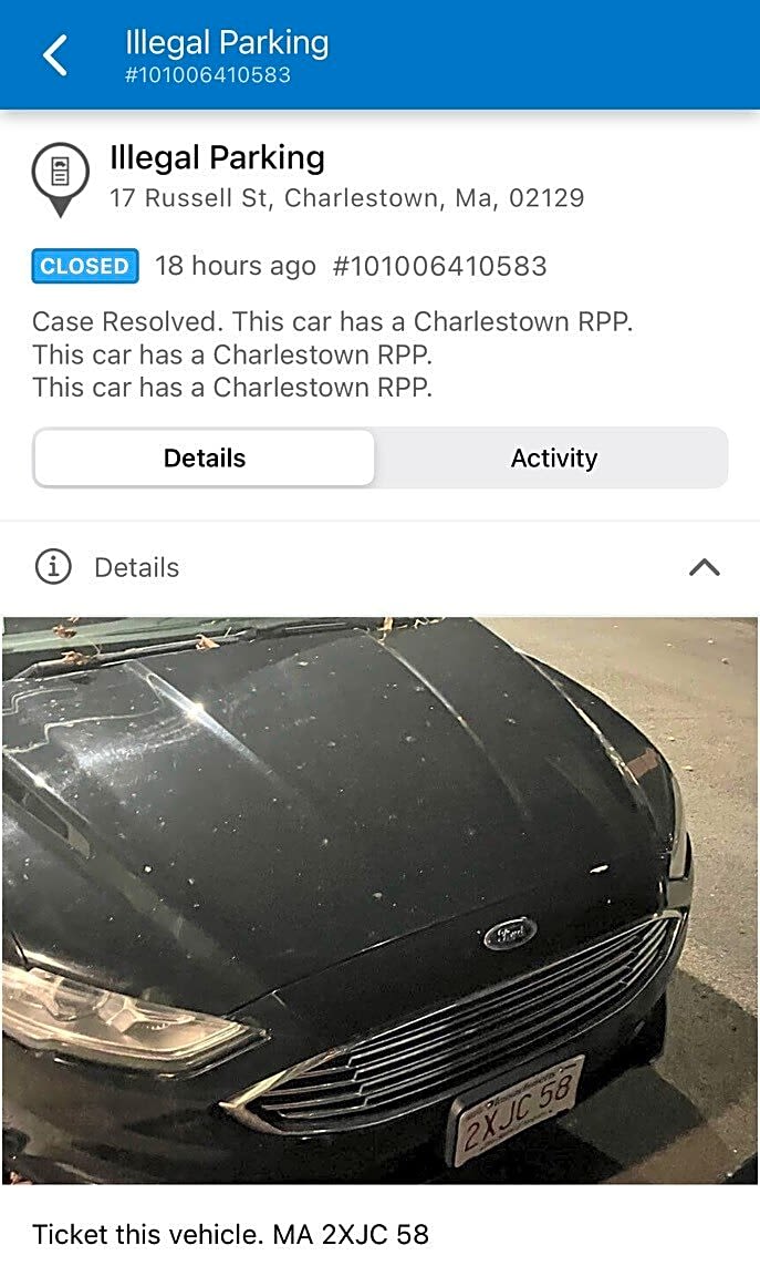 Image submitted with report