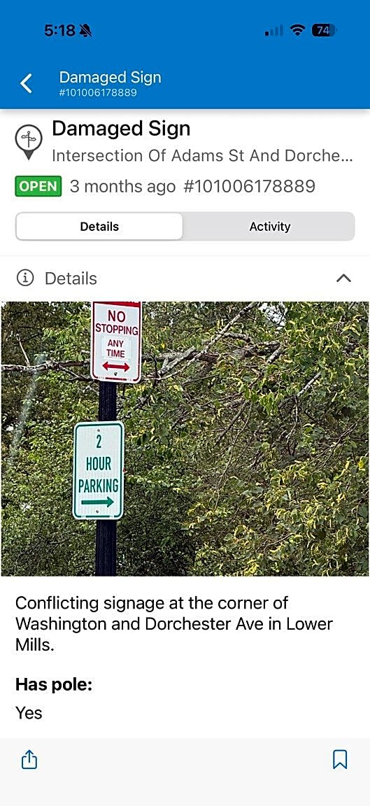 Image submitted with report