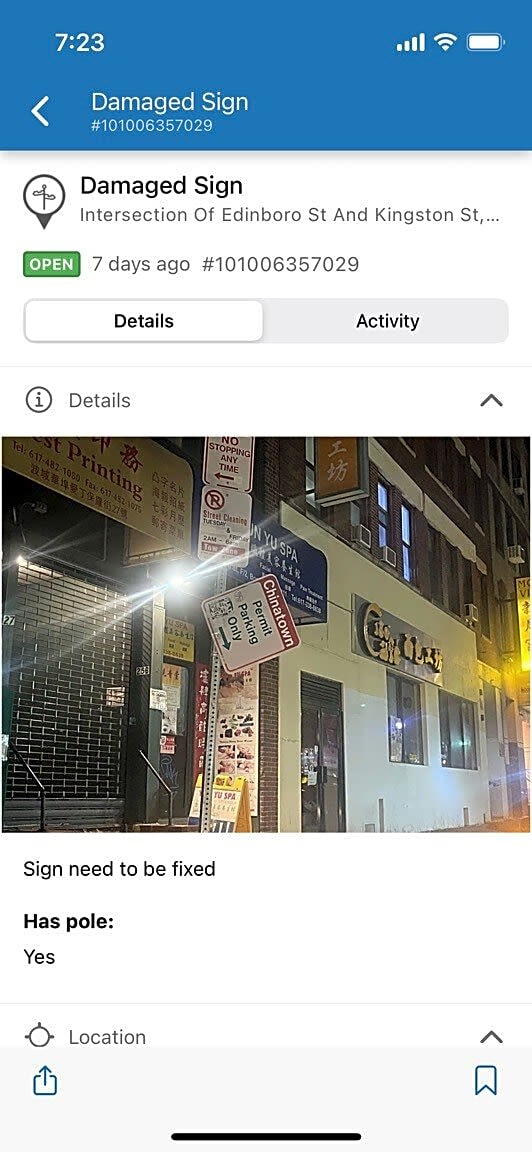 Image submitted with report